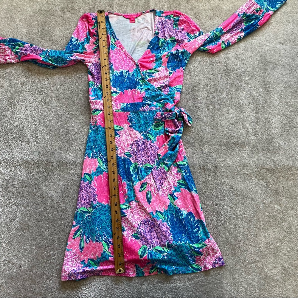 LILLY PULITZER Rosalinda Wrap Dress Size Small Vacation Beachy Feminine - Picture 10 of 11